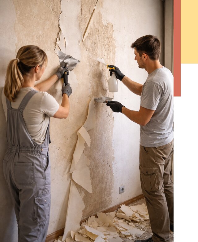 Снятие старых обоев в Оренбурге от 5339 руб. под ключ недорого | ОТДЕЛОЧНИК-Рнб