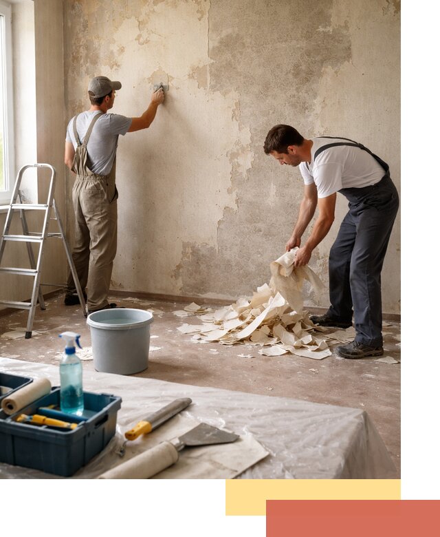 Снятие старых обоев в Оренбурге быстро и качественно