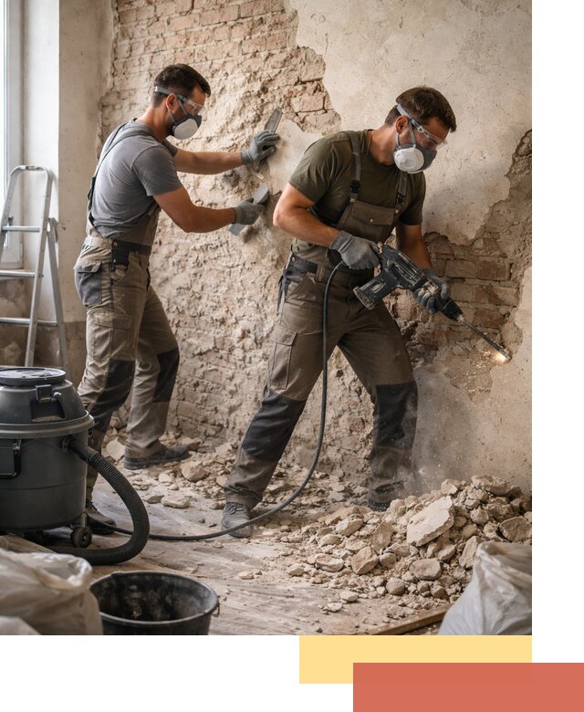 Демонтаж штукатурки со стен в Оренбурге быстро и аккуратно