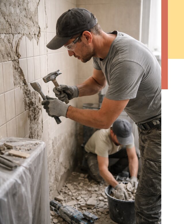 Демонтаж плитки со стен в Оренбурге от 864 руб. — быстро и недорого | ОТДЕЛОЧНИК-Рнб