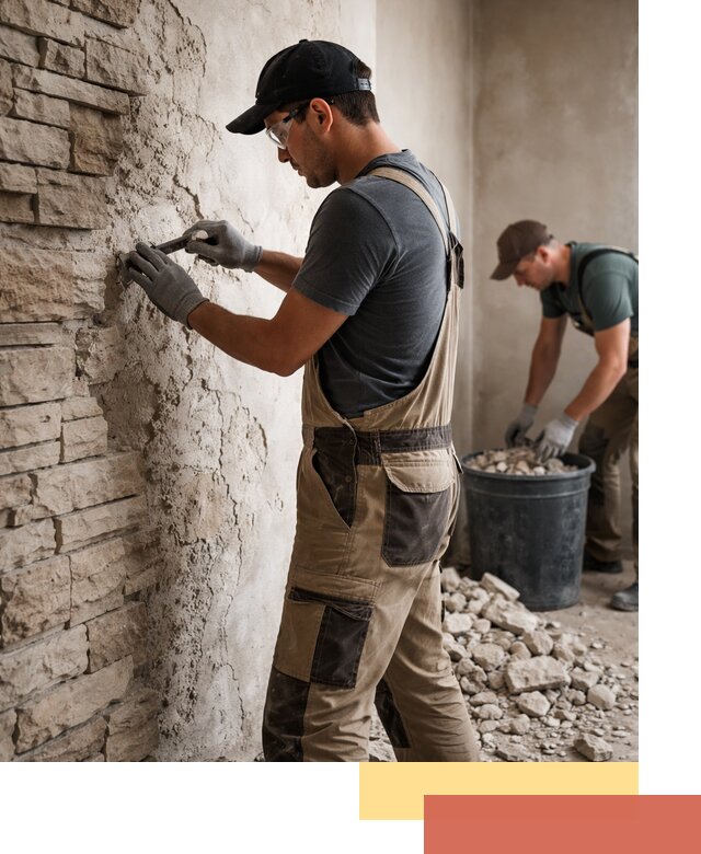 Демонтаж декоративного камня в Оренбурге профессионально и безопасно