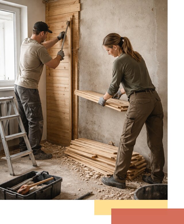 Демонтаж вагонки со стен в Оренбурге — профессиональный демонтаж