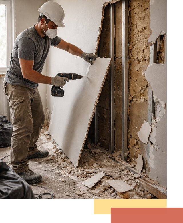 Демонтаж гипсокартона со стен в Оренбурге качественно и быстро