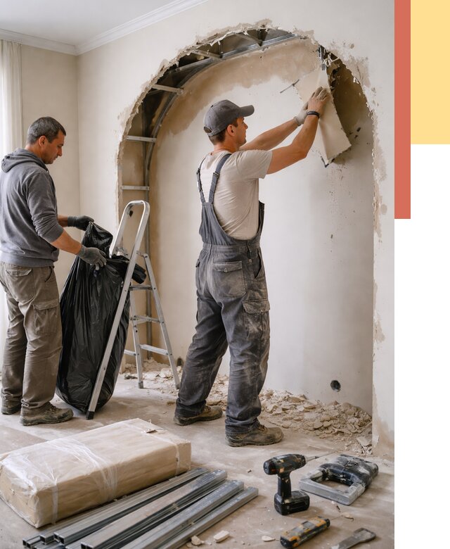 Демонтаж арки из гипсокартона в Оренбурге от 3559 руб. — услуги под ключ | ОТДЕЛОЧНИК-Рнб