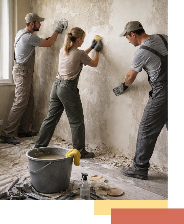 Очистка стен от клея и грунтовки в Оренбурге качественно и быстро