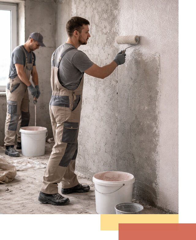 Нанесение бетоноконтакта на стены в Оренбурге для последующей отделки