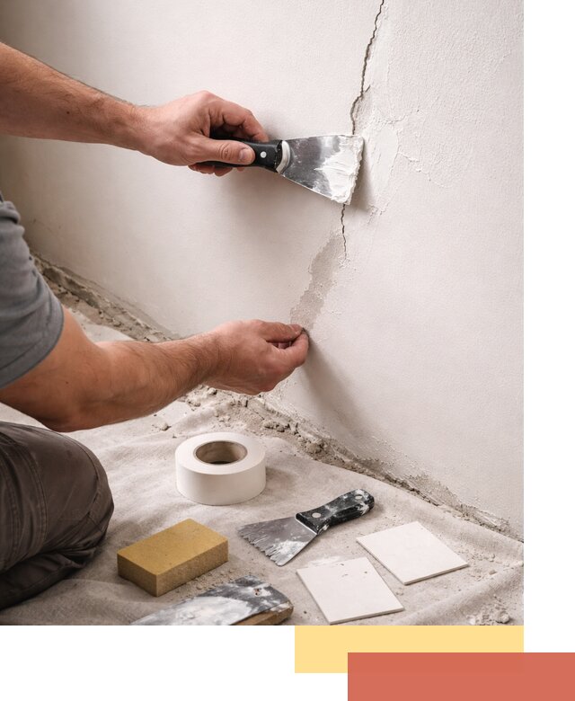 Заделка трещин и сколов в стенах и потолках в Оренбурге