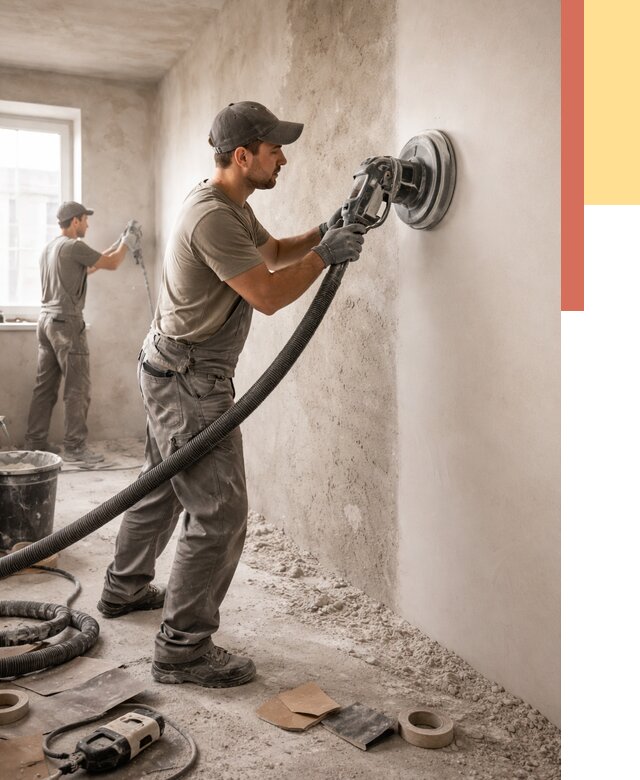 Шлифовка стен в Оренбурге от 1220 руб/м2 — быстро и недорого | ОТДЕЛОЧНИК-Рнб