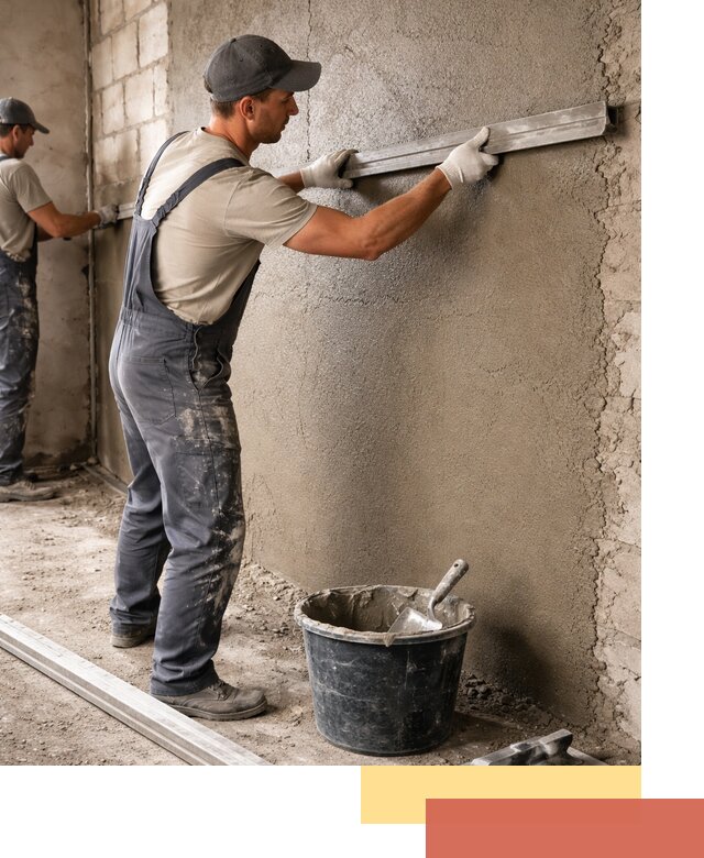 Штукатурка стен цементно-песчаная в Оренбурге профессионально