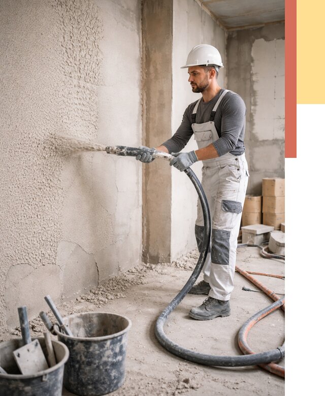 Машинная штукатурка стен в Оренбурге под ключ от 6610 руб./м2 | ОТДЕЛОЧНИК-Рнб