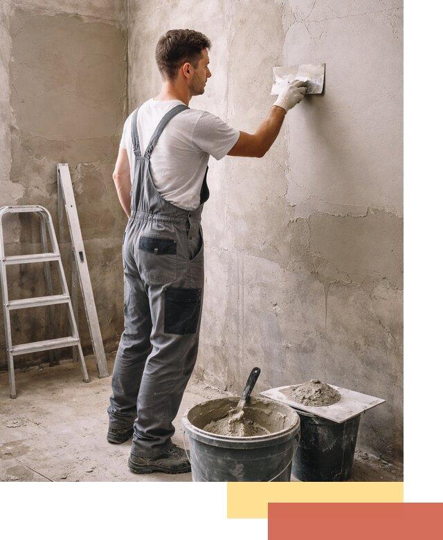 Штукатурка стен в ванной под ключ в Оренбурге