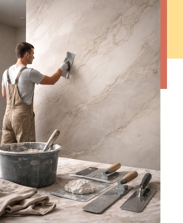 Декоративная штукатурка под мрамор в Оренбурге от 2847 руб./м² — быстро и недорого | ОТДЕЛОЧНИК-Рнб