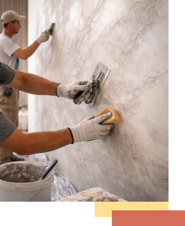 Декоративная штукатурка под мрамор в Оренбурге для стен и потолков