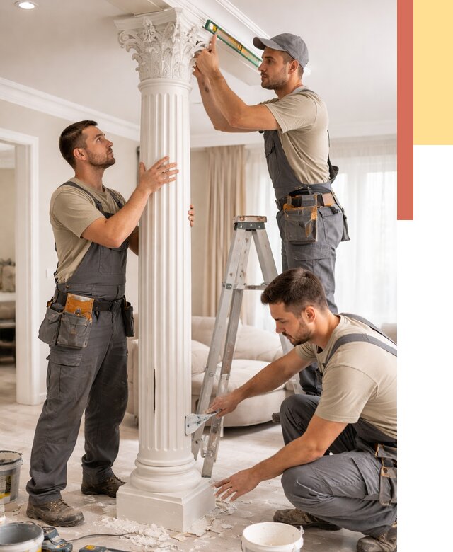 Установка декоративных колонн в Оренбурге от 12203 руб. под ключ | ОТДЕЛОЧНИК-Рнб