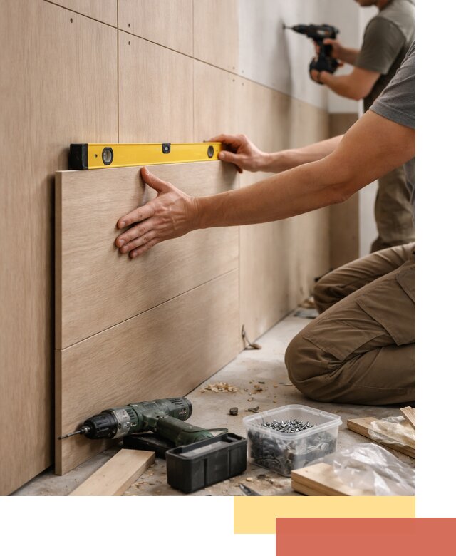 Профессиональный монтаж МДФ панелей на стены в Оренбурге