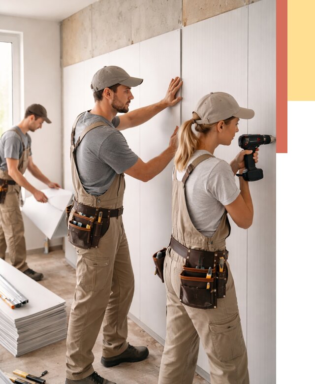 Монтаж ПВХ панелей на стены в Оренбурге от 458 руб/м2 — быстро и недорого | ОТДЕЛОЧНИК-Рнб