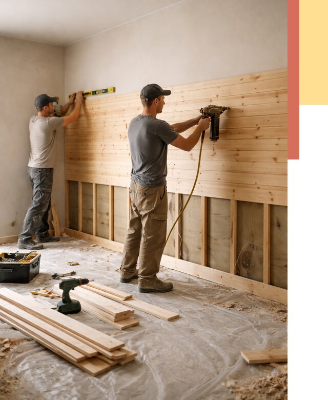 Монтаж деревянной вагонки на стены в Оренбурге от 7627 руб. | Услуги монтажа вагонки | ОТДЕЛОЧНИК-Рнб