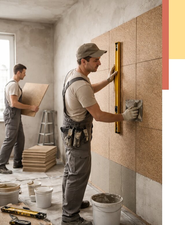 Монтаж пробковых панелей на стены в Оренбурге от 3559 руб. — ОТДЕЛОЧНИК-Рнб