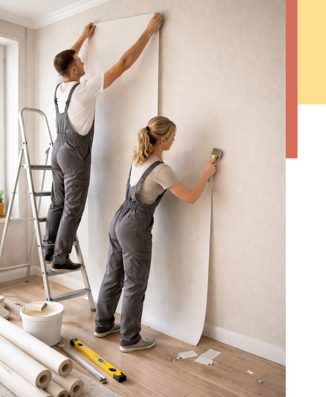 Поклейка флизелиновых обоев в Оренбурге от 6101 руб. | Быстро и недорого — ОТДЕЛОЧНИК-Рнб