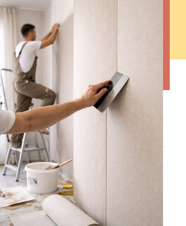 Поклейка текстильных обоев в Оренбурге от 4576 руб. под ключ | ОТДЕЛОЧНИК-Рнб