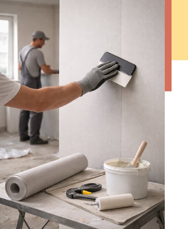 Поклейка обоев под покраску в Оренбурге от 3559 руб. за м2 | ОТДЕЛОЧНИК-Рнб