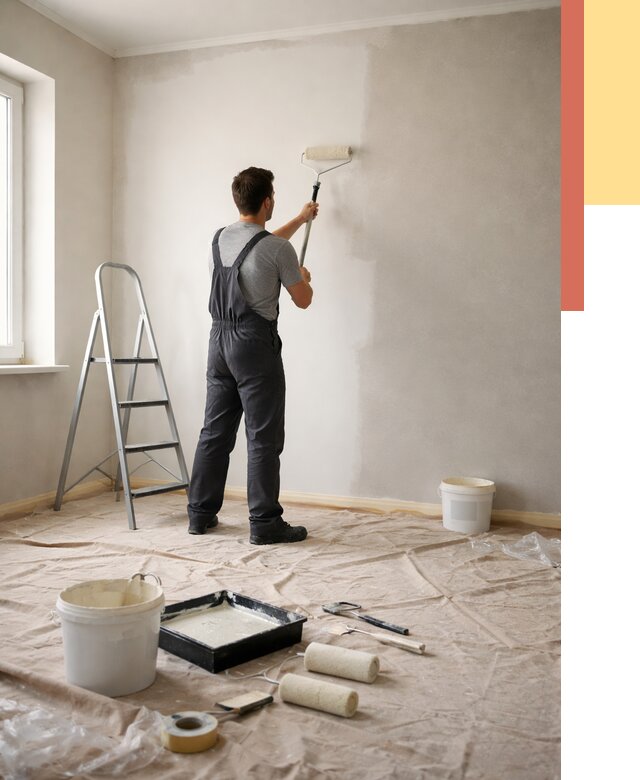 Покраска стен моющейся краской в Оренбурге от 356 руб./м² — быстро и недорого | ОТДЕЛОЧНИК-Рнб