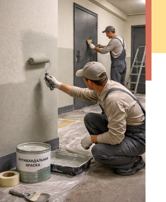 Покраска стен антивандальной краской в Оренбурге от 4576 руб./м² под ключ | ОТДЕЛОЧНИК-Рнб