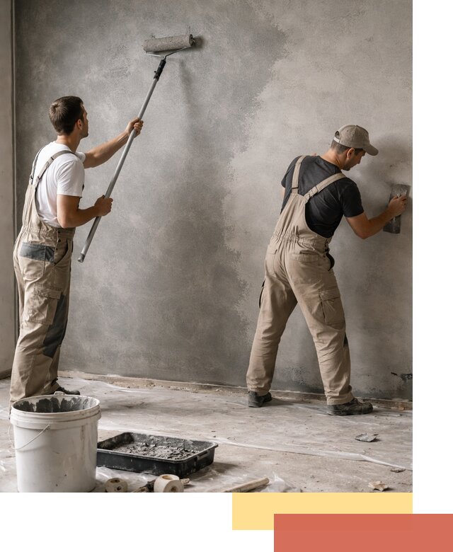 Покраска стен под бетон в Оренбурге профессионально и недорого