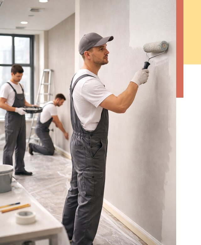 Покраска стен в офисе в Оренбурге от 8644 руб. — быстро и недорого | ОТДЕЛОЧНИК-Рнб