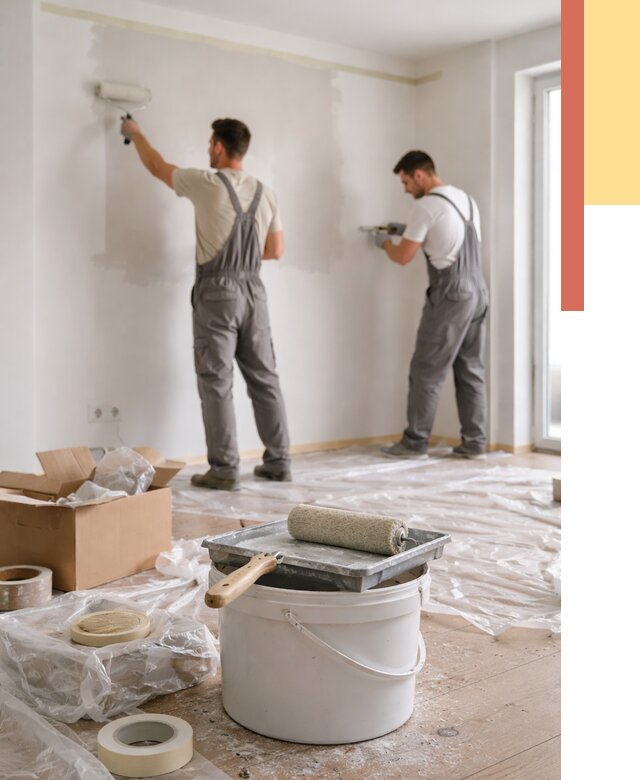 Покраска стен в квартире в Оренбурге от 2542 руб/м2 — быстро и недорого | ОТДЕЛОЧНИК-Рнб