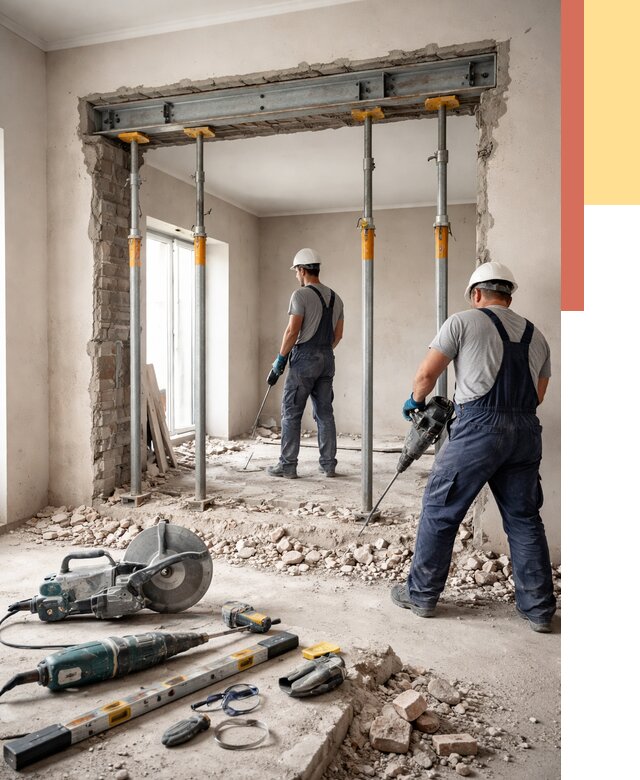 Прорезка проема в стене в Оренбурге от 4576 руб. — быстро и недорого | ОТДЕЛОЧНИК-Рнб