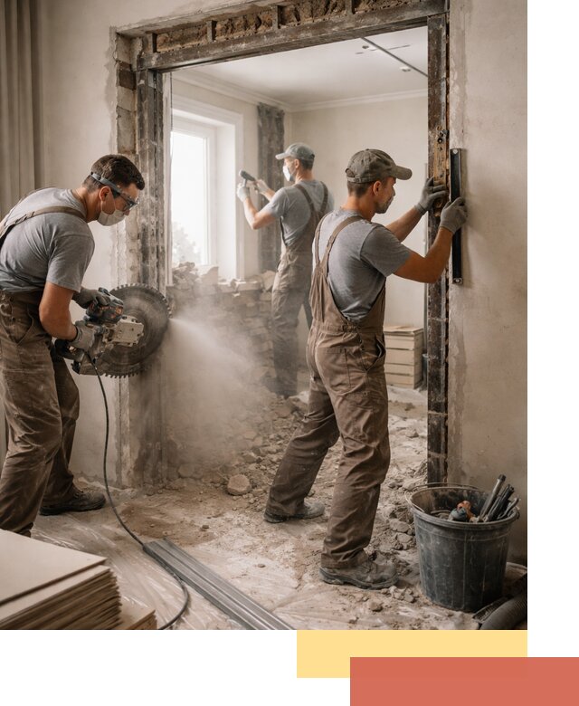 Расширение дверного проема под установку новой двери в Оренбурге