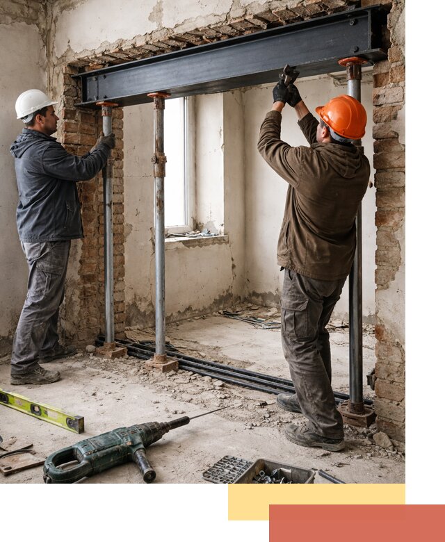 Усиление проема в стене в Оренбурге для расширения и безопасности