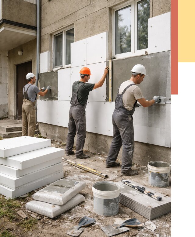 Утепление стен пенопластом в Оренбурге от 1780 руб. — недорого и под ключ | ОТДЕЛОЧНИК-Рнб