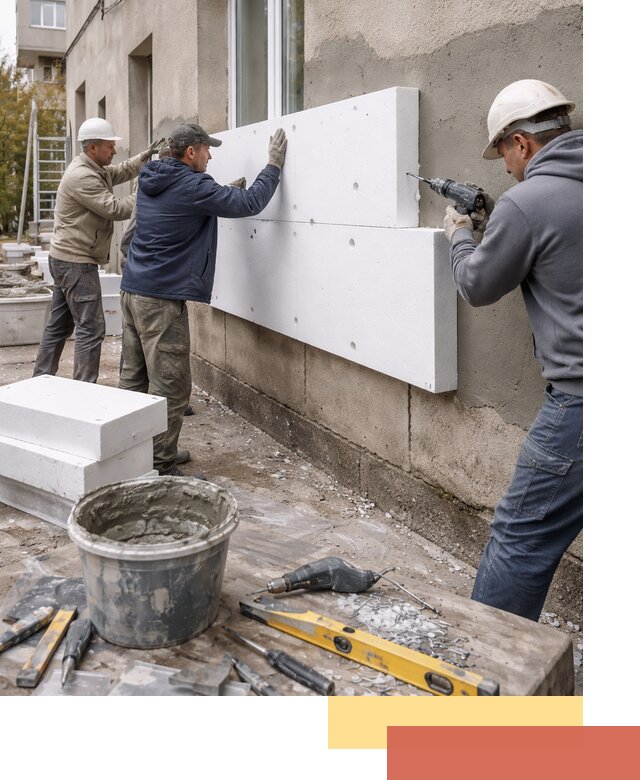 Утепление наружных стен пенопластом в Оренбурге