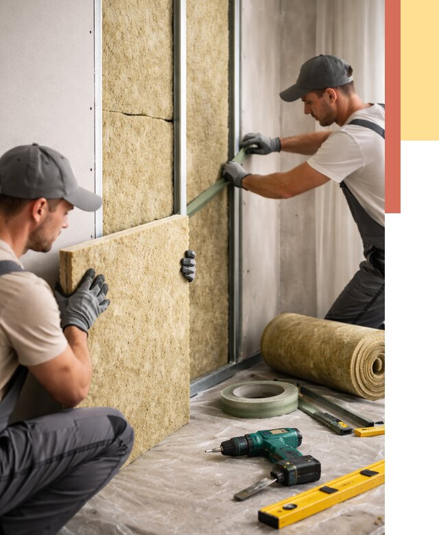 Шумоизоляция стен в Оренбурге под ключ от 1881 руб. | ОТДЕЛОЧНИК-Рнб