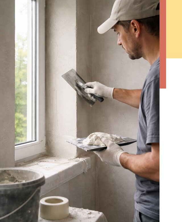 Штукатурка откосов в Оренбурге от 4576 руб/м² — услуги и выравнивание под ключ | ОТДЕЛОЧНИК-Рнб