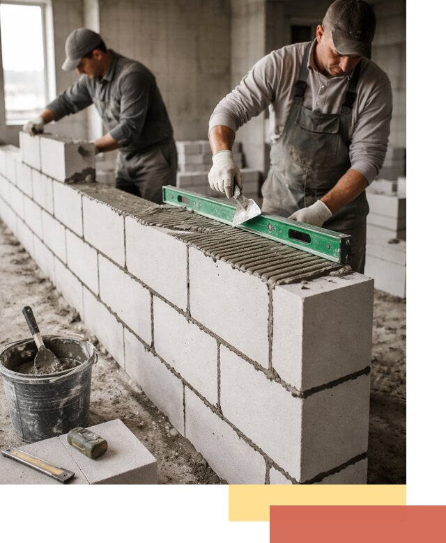 Кладка перегородок из газобетона в Оренбурге быстро и качественно