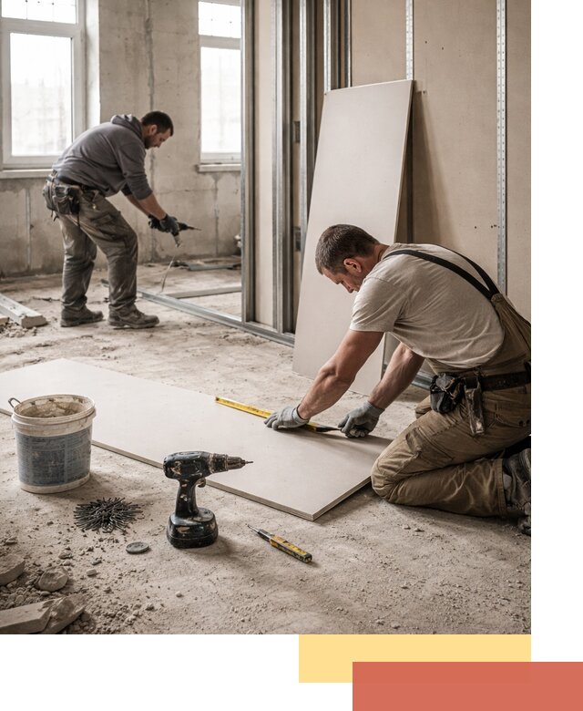 Кладка перегородок из ПГП под ключ в Оренбурге