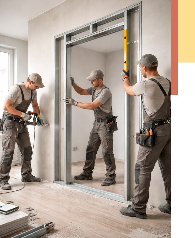 Устройство дверного проема в перегородке в Оренбурге от 4576 руб. под ключ | ОТДЕЛОЧНИК-Рнб