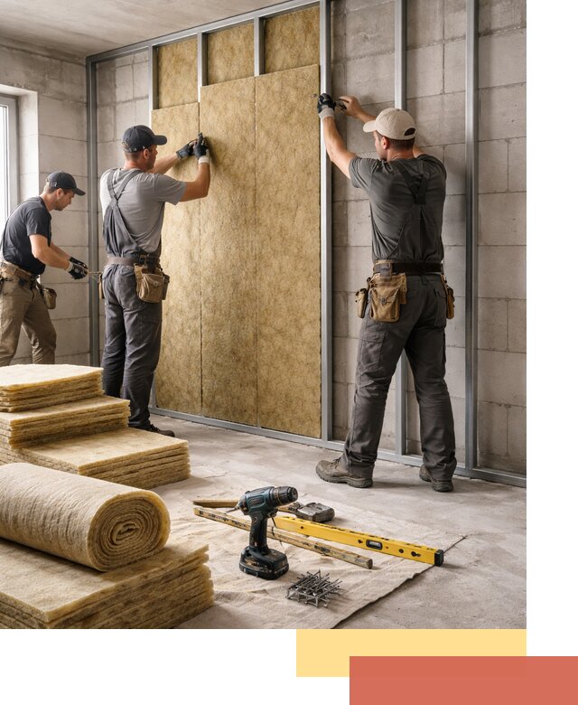 Шумоизоляция перегородок из блоков в Оренбурге — монтаж и защита шумоизоляцией