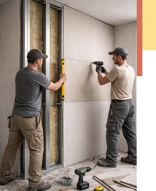 Монтаж двухслойной перегородки из гипсокартона в Оренбурге от 1475 руб. | ОТДЕЛОЧНИК-Рнб