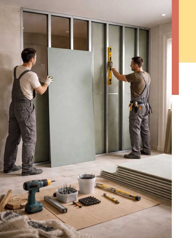 Перегородка из влагостойкого гипсокартона в Оренбурге от 4881 руб. — монтаж под ключ | ОТДЕЛОЧНИК-Рнб