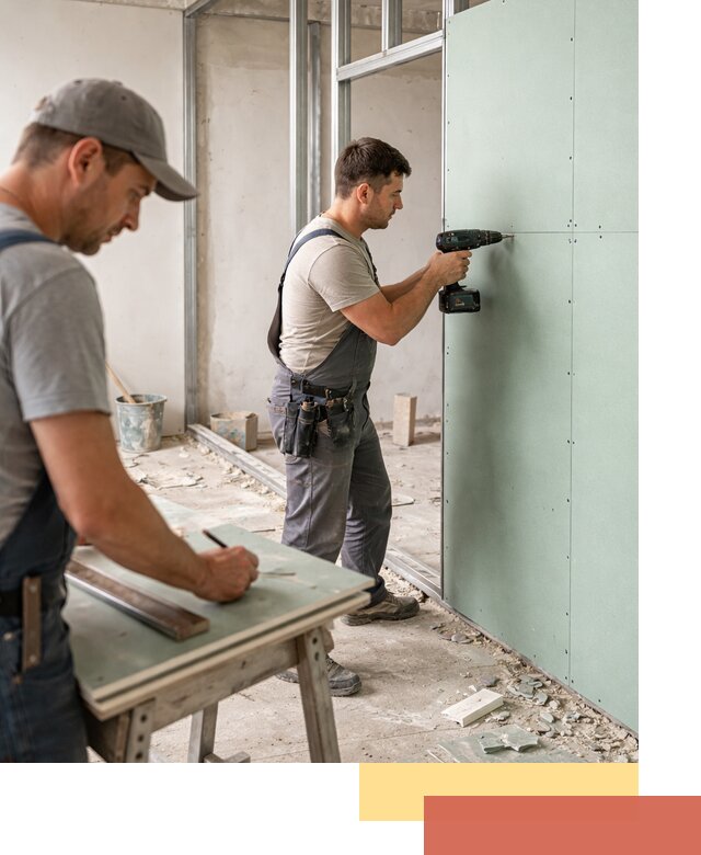 Перегородки из влагостойкого гипсокартона под ключ в Оренбурге