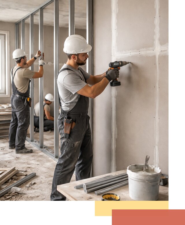 Перегородки из огнестойкого гипсокартона в Оренбурге под ключ