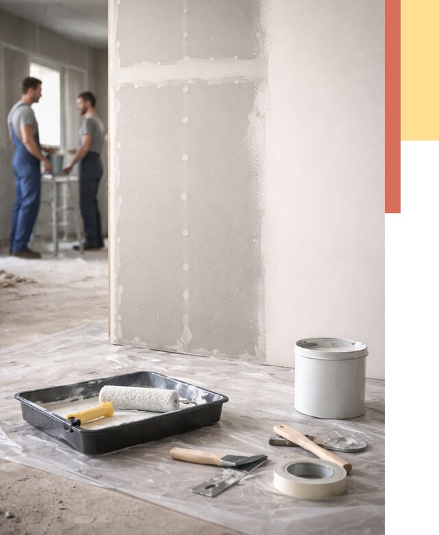 Покраска перегородок из гипсокартона в Оренбурге от 4576 руб. под ключ | ОТДЕЛОЧНИК-Рнб