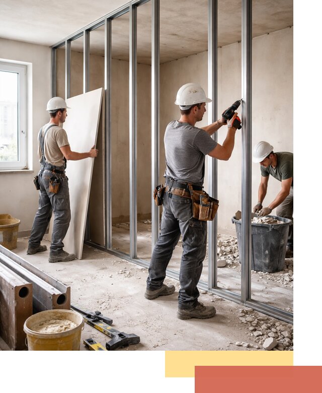 Перенос гипсокартонной перегородки в Оренбурге профессионально и быстро