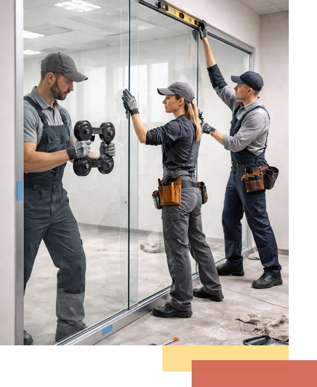 Профессиональный монтаж стеклянных перегородок в Оренбурге