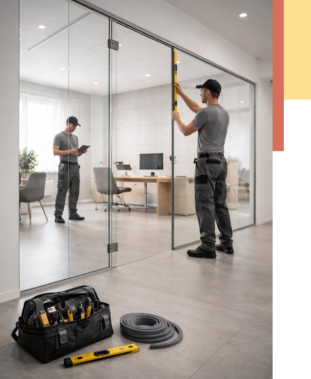 Цельностеклянные перегородки под ключ в Оренбурге от 9661 руб. — монтаж и цены | ОТДЕЛОЧНИК-Рнб