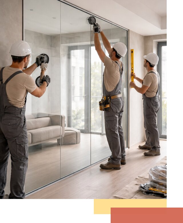 Перегородки из закаленного стекла в Оренбурге для офисов и квартир